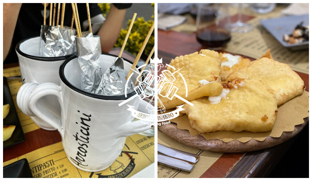 6 Arrosticini a scelta o 2 Formaggi fritti filanti