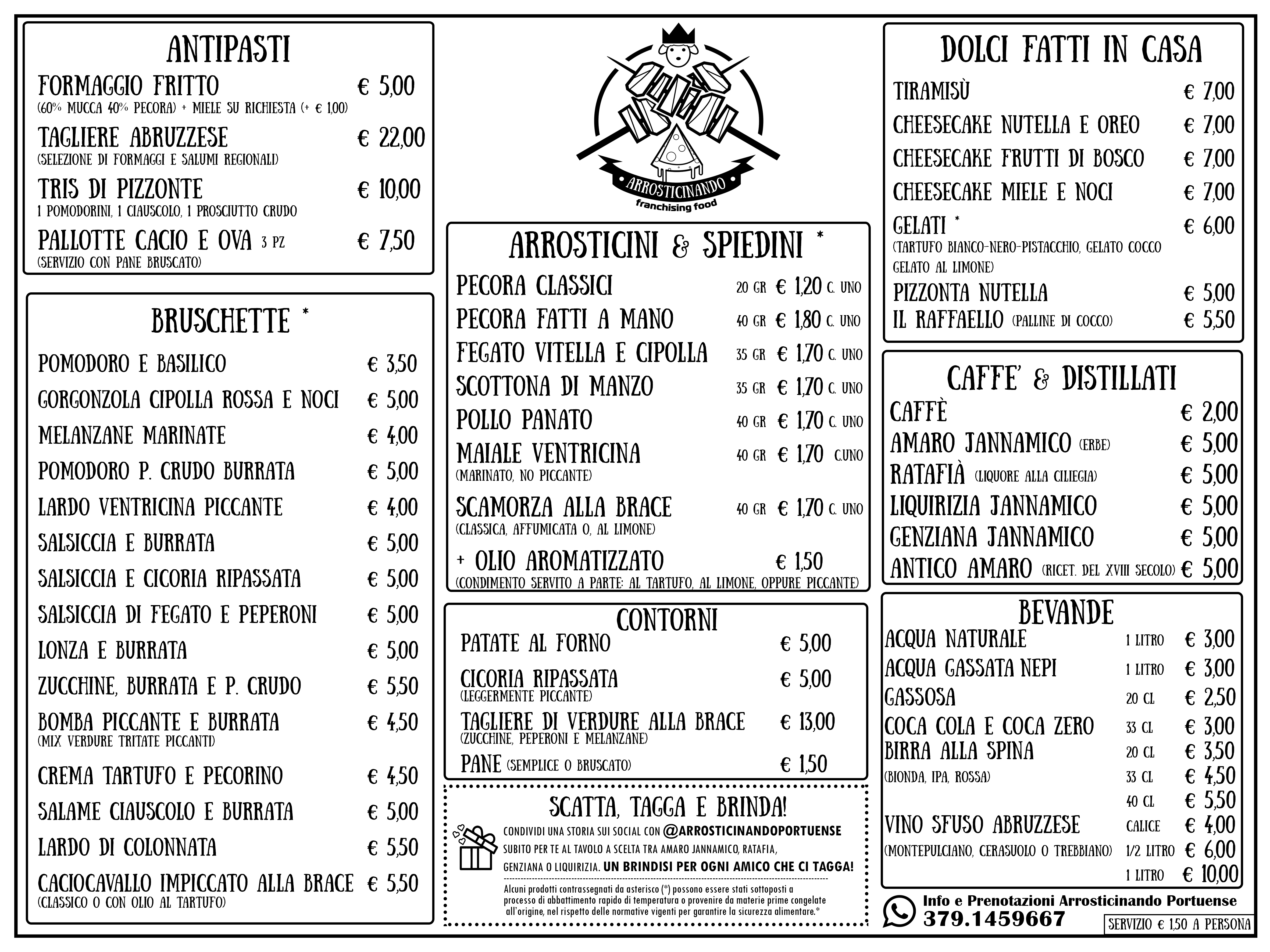 Menu Arrosticini Roma Arrosticinando Portuense